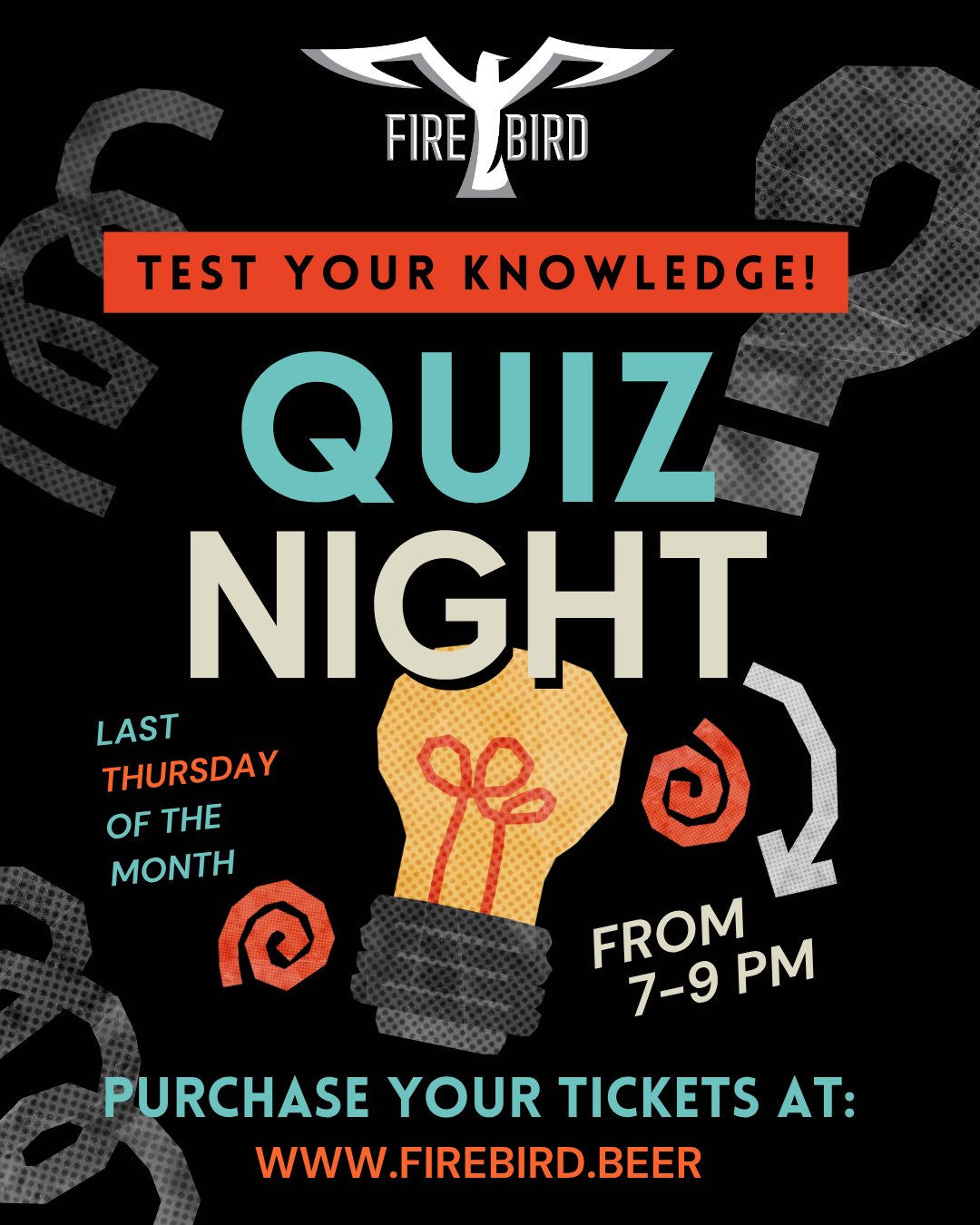 Quiz Night- Last Thursday of the month